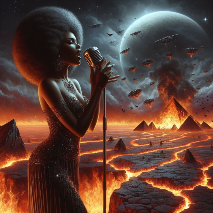 Singer performing under soft stage lights for a soul music station